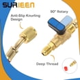 thumbnail image 3 of R134A R410A R22 R12 Refrigeration Charging Hose Set with Ball Valve, 1/4" SAE Thread AC HVAC Manifold Gauge Hose Kit, Low Loss Refrigerant Hoses with Ball Valves, 3pcs Color Coded Hoses 9.8‘’, 3 of 5