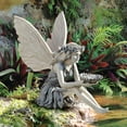 thumbnail image 1 of Design Toscano EU41620 The Sunflower Fairy Garden Statue Bird Feeder, 20 Inch, Two Tone Stone, 1 of 5