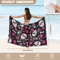 thumbnail image 7 of Uourmeti Womens Dark-Pink Floral Skull Coverups for Bathing Suits Lightweight Sarong Pareo Wraps Plus Size Chiffon Scarf Blouse for Swimwear, 7 of 7
