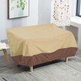 thumbnail image 3 of Bench Cover Oxford Patio Sofa Dust Protector Garden Garden Bench Protector; Couch Cover Outdoor Furniture Protector, Beige and Coffee, 3 of 9