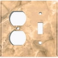 thumbnail image 4 of Metal Light Switch Plate Outlet Cover (Image of Marble Brown MAR024), 4 of 13
