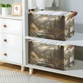 thumbnail image 2 of Yayeee Foldable Storage Basket for Shelves with Handles Set of 2 Waterproof Cloth Bins, Snow Mountains, 2 of 7