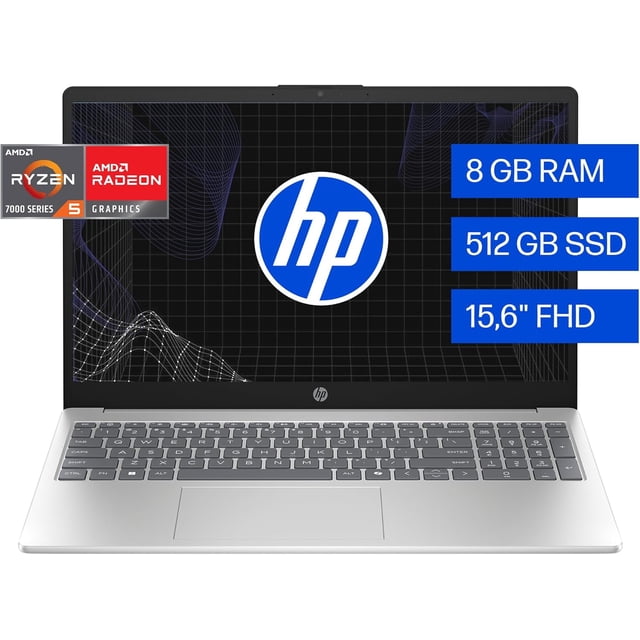 Laptop HP 15-FC0265la Full HD Ryzen 5 8GB 512GB Tec. Español