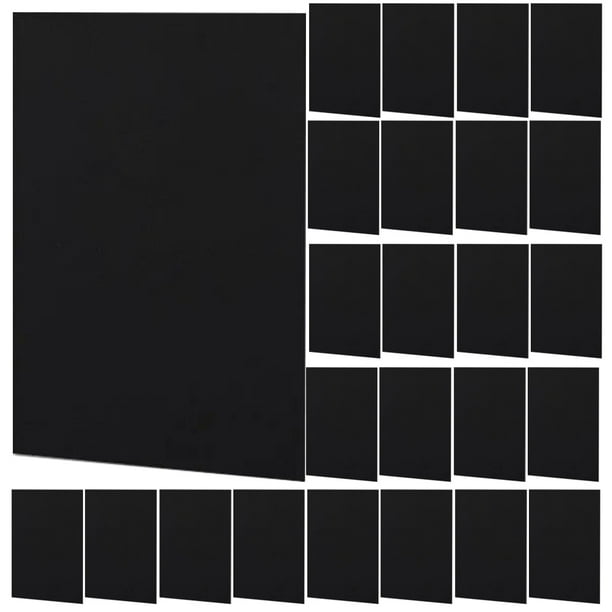 KAKOWELY 50 hojas de papel de cartulina, papeles para pintar, papeles de dibujo, tarjetas de felicitación negras en blanco para estudiantes