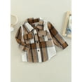 thumbnail image 3 of Toddler Flannel Shirt Jacket Plaid Long Sleeve Lapel Button Down Shacket Little Kids Boys Girls Shirts Coats, 3 of 9