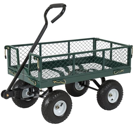 Best Choice Products 400lb Steel Garden Cart w/ (Best Snes Flash Cart)