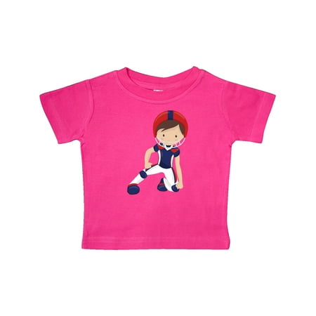 

Inktastic American Football Cute Boy Brown Hair Rugby Gift Baby Boy T-Shirt