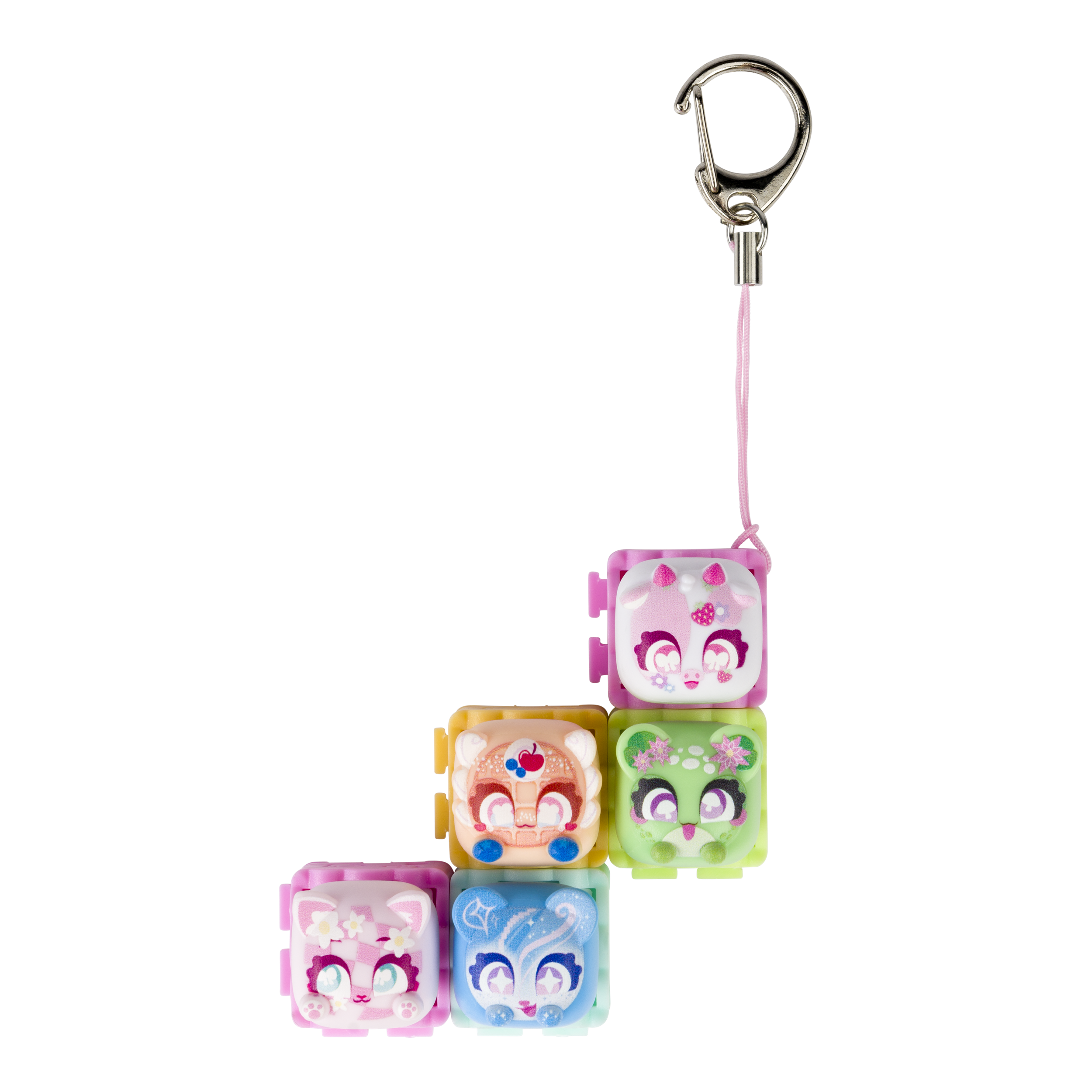 Clickeez Series 3 5-Pack, 5 Collectible Character Keyboard Keys Click and Clack, Create Your Own Keychain, Ages 6+