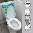 thumbnail image 3 of FORUDESIGNS Sea Turtle Starfish Print 2 Pcs Toilet Lid Cover and Toilet Tank Lid Cover, Bathroom Portable Toilet Lid Protector Set, with Elastic Bottom, Gifts for Family Friends, 3 of 8