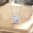 thumbnail image 3 of Diamond Pendant Necklace For Women | 3 Carat IGI Certified Radiant Shape Lab Grown Diamond | Globe Slider Lab Diamond Pendant Necklace In 14K White Gold | FG-VS1-VS2 Quality, 3 of 4
