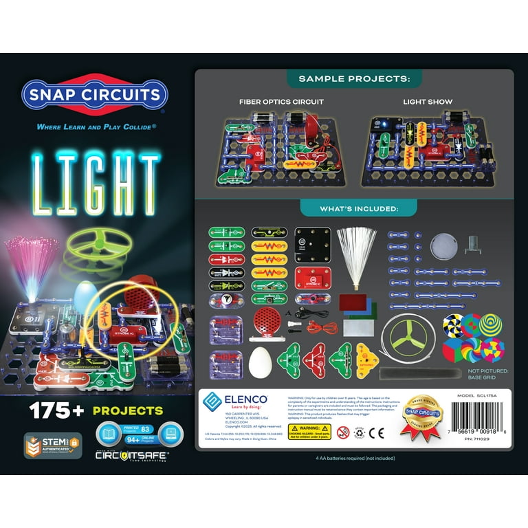 Snap Circuits Light SCL175, Electronic Science Kit, 175 Projects