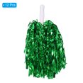 thumbnail image 3 of Unique Bargains Cheerleading Pom Poms with Handle Metallic Foil Cheering Hand Flower, Green 12 Pack, 3 of 6