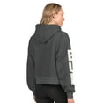 thumbnail image 2 of Women's Starter  Heather Charcoal Buffalo Bills Star Player Cropped Fleece Pullover Hoodie, 2 of 2