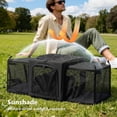 thumbnail image 5 of Cat Carrier Expandable, Stable Pet Carrier with 5mm Thick Steel Wire Frame, Dual-Side 200% Larger Space, Car Travel Carrier with Locking Zippers & Belt, Foldable for Storage, Dark Gray, 5 of 18