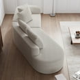 thumbnail image 6 of Modern Upholstered Oversized Sectional Sofa, 112-Inch Chenille 4-Seater Extra Deep & Wide Seat Curved Cloud Couch with 4 Throw Pillows, Free Combination Sofa Couch for Living Room,Bedroom (Khaki), 6 of 11
