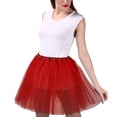 thumbnail image 2 of Women Dresses Tulle Dress Red Tutu Skirts Puffy Fairy Skirts Party Dress, 2 of 7