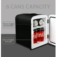 thumbnail image 6 of Coke Zero 6 Can Mini Fridge 4L Mini Electric Cooler Portable 12V Car Cooler Black, 6 of 19