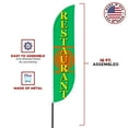 thumbnail image 3 of Restaurant Sign feather flag for Outdoor by Mavis Print | 11.5 FEET Long Polyester Outdoor Banner Flag for Easy Hang | HD Print Swooper I Flag Only for Food Advertising | Made in USA I Flag Only, 3 of 5