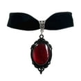 thumbnail image 2 of Kripyery Women Choker Vintage Gothic Water Drop Geometric Adjustable Dress Up Velvet Ladies Faux Gemstone Pendant Clavicle Necklace Jewelry Gifts, 2 of 7