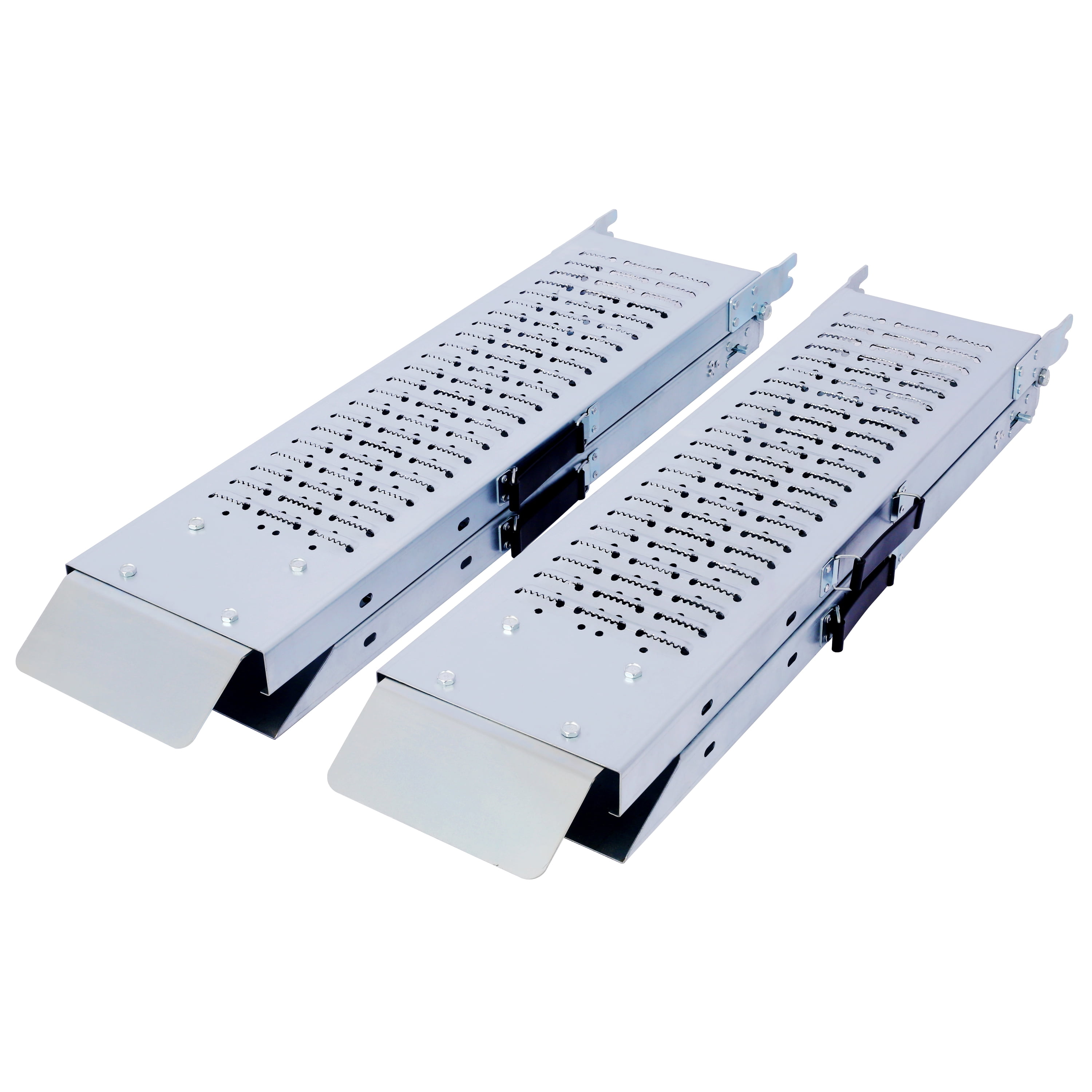 Folding Loading Ramps (2-Pack), 950 lb Capacity, 71 in, Silver