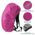 thumbnail image 3 of Uxcell 40-50L Waterproof Backpack Rain Cover 2 Pcs with Vertical Reflective Strap, M, Rose Red, 3 of 5