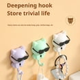 thumbnail image 3 of sunsanly Storage Hook Strong Load-bearing Waterproof Cartoon Cat Shaped Coat Hook Scarf Bag Hanger Hook Wall Decoration, 3 of 8