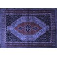 thumbnail image 1 of Ahgly Company Machine Washable Indoor Rectangle Persian Blue Traditional Area Rugs, 8' x 10', 1 of 4