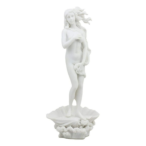 Ebros Gift Birth of Venus Statue Inspired by Botticelli Figurine of Aphrodite Making Up The Uffizi Museum Decor Sculpture Greek Roman Gods and Goddesses Theme Off White Resin