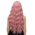 thumbnail image 6 of Ediodpoh Women Girl Long Curly Synthetic Wig Quality Hair Natural Pink Party Wigs for Women pink, 6 of 6