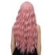 thumbnail image 4 of Peluca Sintética Rizada Larga Rosa - Seda de Alta Calidad Resistente al Calor - Diseño de Ondas Naturales para Fiestas y Uso Diario - Gorro Ajustable, Poca Pelusa, 4 of 6