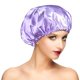 thumbnail image 1 of Gorro de ducha Gorros de ducha ajustables para mujeres Extra grande Actualización Doble capa impermeable Gorro para el cabello Gorros de baño Gorro de ducha Mujeres Niñas Protección del cabello para a, 1 of 3