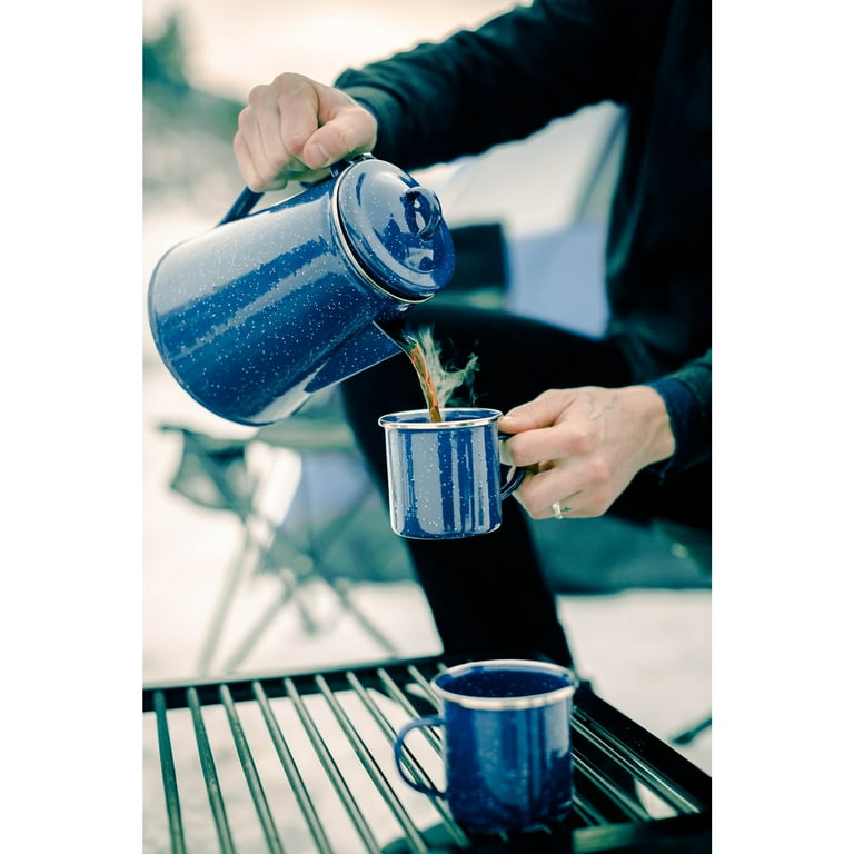 Stansport Enamel Percolator Coffee Pot 8 Cup - Blue - Walmart.com
