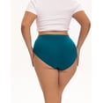 thumbnail image 3 of INNERSY Women's Plus Size High Cut Cotton Underwear High Waist Panties 4 Pack(5XL,Natural Tones), 3 of 7
