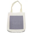 thumbnail image 1 of Abstract Tote Bag, Intertwined Polka Dots Inspired Motifs Pastel Lilac Tones Pattern, Cloth Linen Reusable Bag for Shopping Books Beach and More, 16.5" X 14", Cream, by Ambesonne, 1 of 2