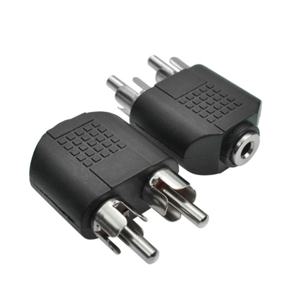 ZUARFY Hot Sale New 3.5mm Audio to RCA Converter Aux Female to 2RCA Male Jack Converter
