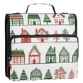 thumbnail image 5 of FORMRS Zipper Binder with Shoulder Strap 2-inch Ring 500 Sheet Capacity File Bag, White Christmas House, 5 of 5