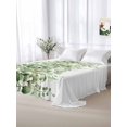 thumbnail image 6 of Sage Green Eucalyptus Leaves Flat Sheet Only Twin Size, Soft Breathable Bed Top Sheets for Mattress, Spring Summer Botanical Floral Luxury Bedding Flat Sheets for Home Hotel Bedroom Bed Protection, 6 of 9