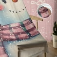thumbnail image 5 of Vintage Snowman, Sheer Curtains 72 Inches Long 2 Panels Set, Window Sheer Curtains for Living Room/Bedroom, Blush Pink Christmas Snowflak Light Filtering Rod Pocket Curtain 52'' x 72'' x 2, 5 of 7