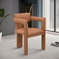 thumbnail image 2 of Meridian Furniture Brenda Cognac Vegan Leather Dining Chair (Set of 2), 2 of 7