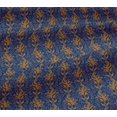 thumbnail image 5 of oneOone Viscose Jersey Fabric Leaves Block Print Fabric BTY 60 Inch Wide, 5 of 5