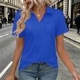 thumbnail image 4 of Shihyeh Women's V-Neck Polo Shirts UPF 50+ Short Sleeve Sun Protection Quick Dry Golf Polos Collared Shirt, 4 of 8