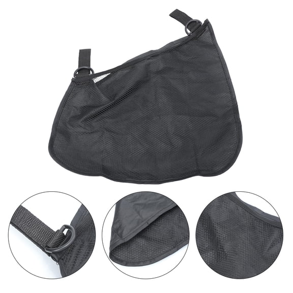 NICEXMAS Black Stroller Mesh Storage Bag Organizer, Lightweight Stroller Accessory, 13.2 x 13 x 0.4 Inches, 1 Set