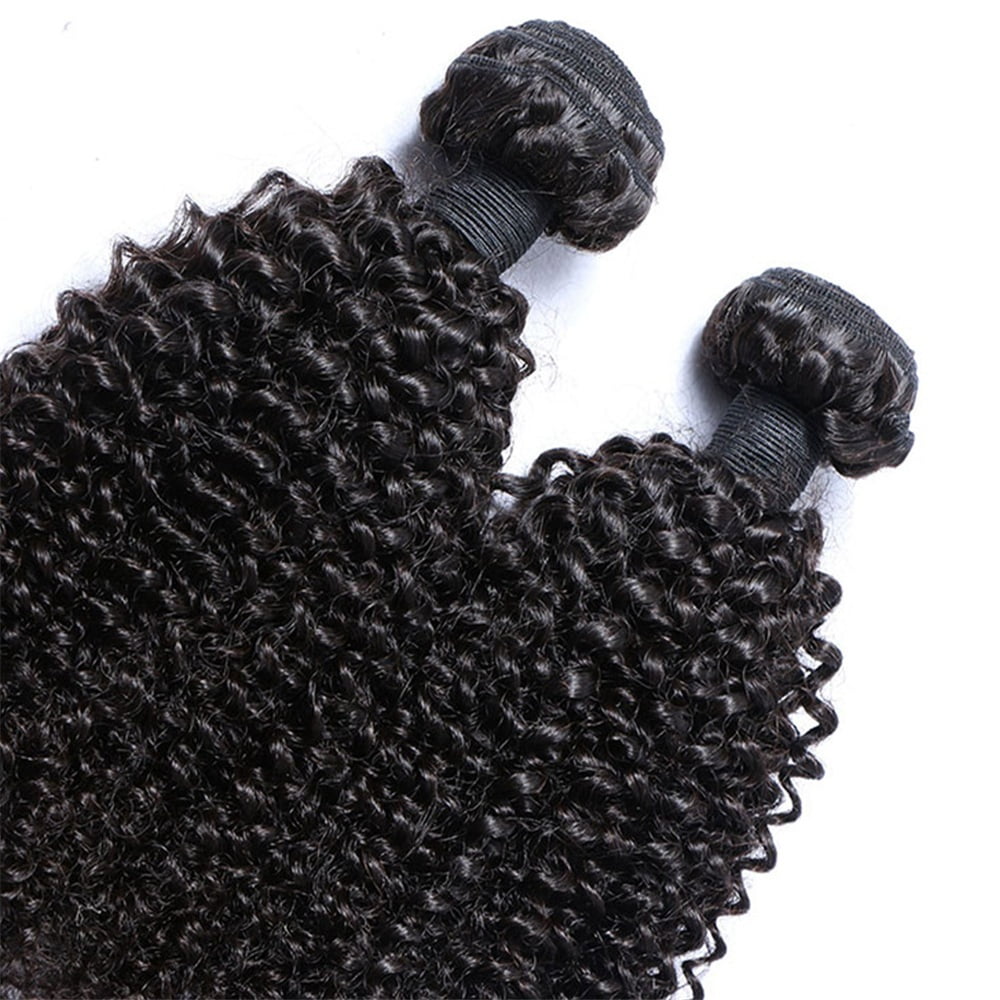 Kinky Curly Human Hair Bundles Natural Black Curl Remy Hair Extensiones 1 3 4 Bundles