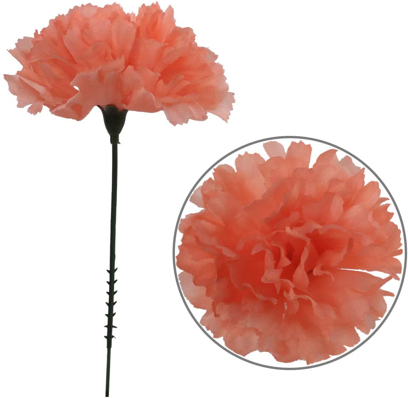 100pcs Artificial Flowers 8" Carnations Silk Flowers Heads Wedding Home Decor 
