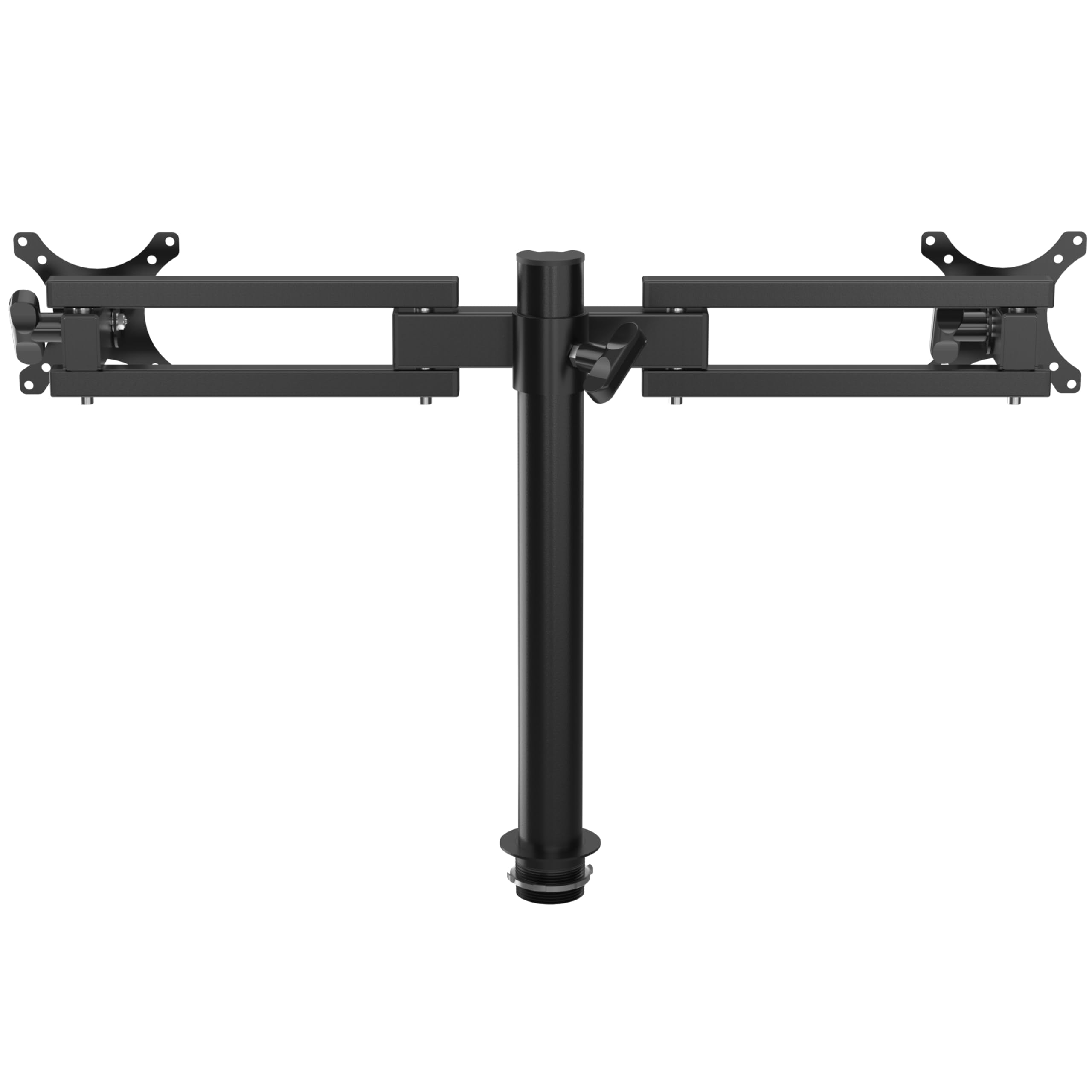 VERSADESK Dual Monitor Stand - Height Adjustable Arms -Fits Screens - VESA Mount - 360° Rotation, Each Arm Holds 22 lbs | Black (13–27")