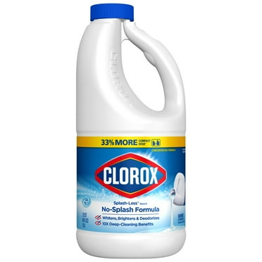 Clorox Splash-Less Liquid Bleach Cleaner, Regular Scent, 40 fl oz