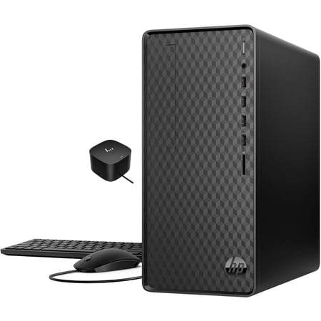 HP M01-F2254 Home/Business Desktop (Intel i3-12100 4-Core  Intel UHD 730  8GB RAM  1TB PCIe SSD  Wifi  HDMI  Bluetooth  Win 11 Pro) with 120W G4 Dock