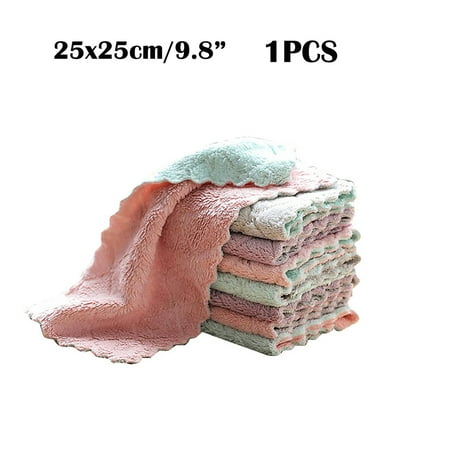 

KEUSN 1PCS 3PCS 5PCS Random Color Dish Cloths For Towels And Microfiber Dishcloths Dish Washing Dishes Cleaning Kitchen Dining & Bar