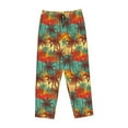thumbnail image 4 of Xecao Colorful Hawaii Palms Women's Straight Lounge Pajama Pants: The Epitome of Relaxed Sleepwear, 4 of 9