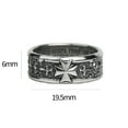 thumbnail image 4 of Starforged Black Templar Warhammer Ring of Crusader Vows Silver Empire Champion Ring, 4 of 5